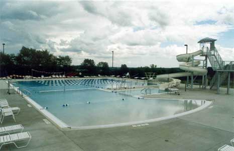 Pool and slide area at Hawks Landing Golf Club in Verona, WI