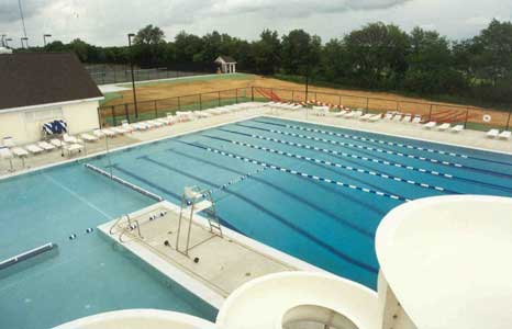 Pool and slide area at Hawks Landing Golf Club in Verona, WI