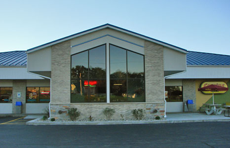 Outside of All Stop Plaza in Lodi, WI