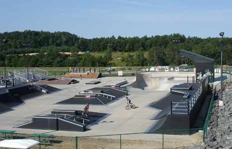 Outdoor skate park at Cranberry Lake Village in Warrens, WI