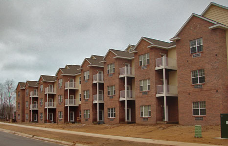 Outside view of Manchester Place Senior Housing Development in Portage, WI