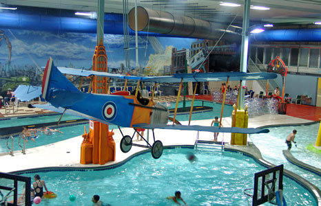 Pool area at Action City/Metropolis Resort & Choas Waterpark in Eau Claire, WI