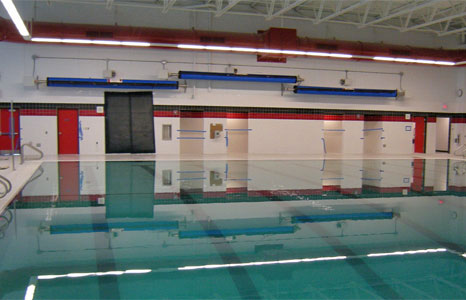 8 lane competition pool at Sun Prairie High School in Sun Prairie, WI