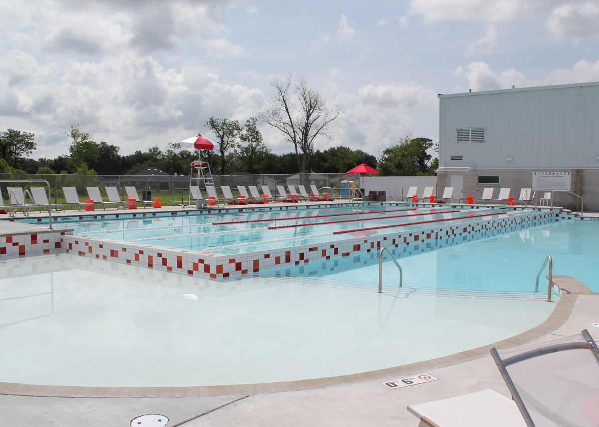 Pool area Belle Chasee YMCA in LA
