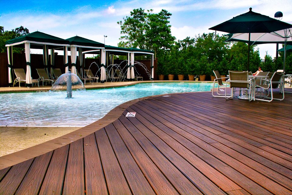 Pool area deck New Orleans Country Club in LA