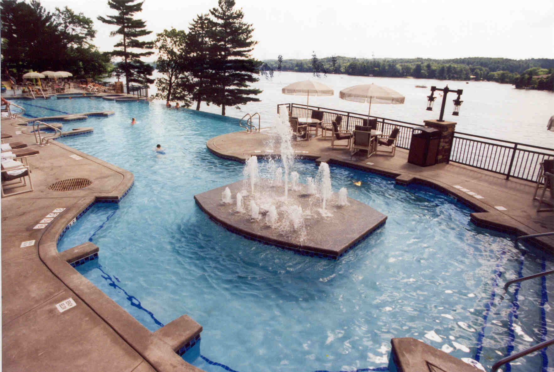 Outdoor pool area at the Wilderness on the Lake in Lake Delton, WI
