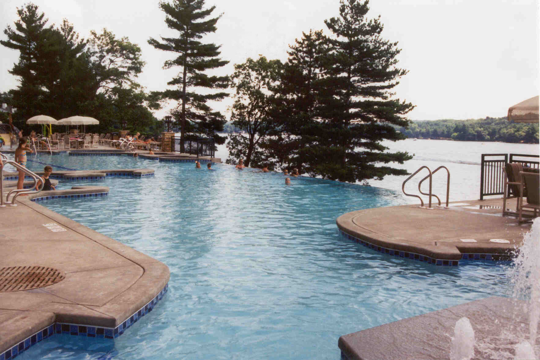 Outdoor pool area at the Wilderness on the Lake in Wisconsin Dells, WI