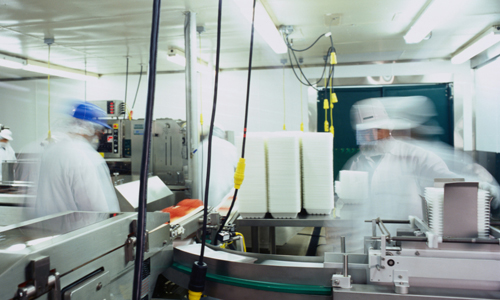 People working at Johnsonville Sausage in Watertown, WI