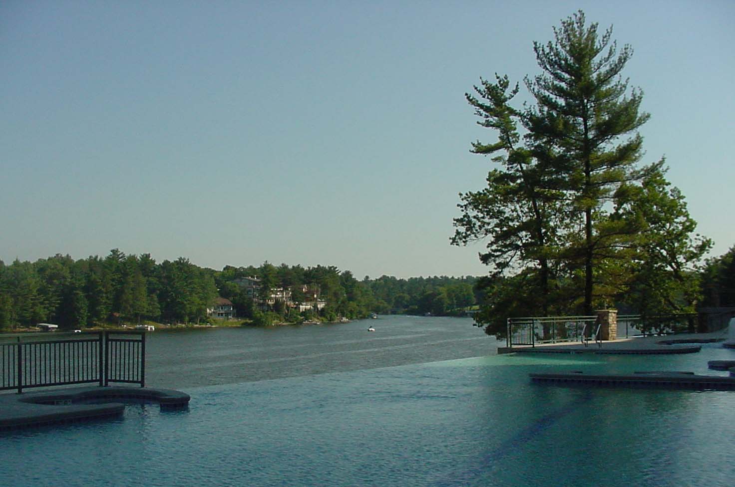 Outdoor pool area at the Wilderness on the Lake in Wisconsin Dells, WI