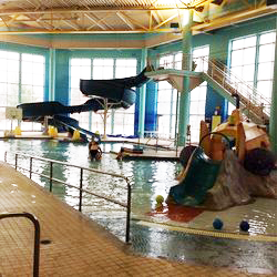 Slide and kid area Becker Community Center in MN building