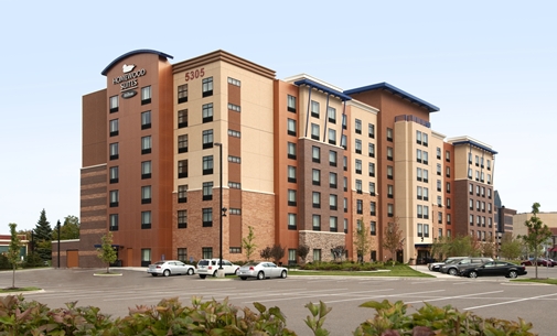Outside view of the Homewood Suites in St. Louis Park, MN