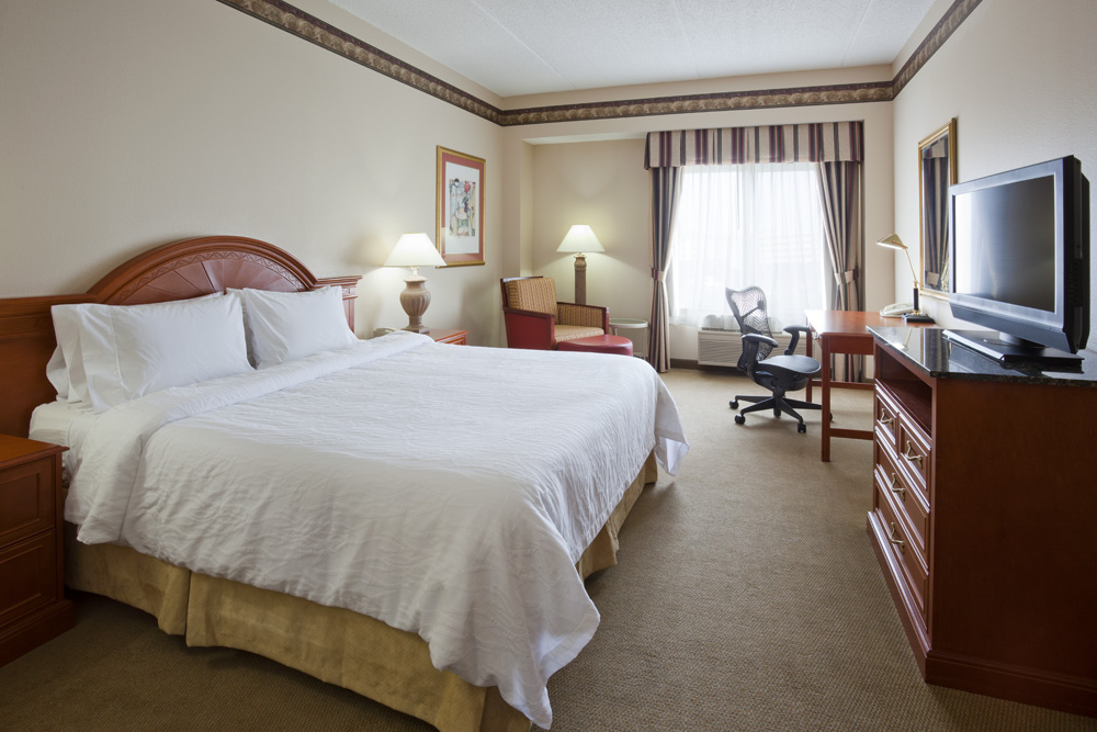 Bedroom in the Hilton Garden Inn in Bloomington, MN