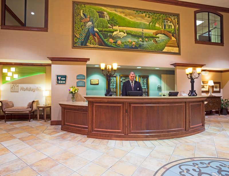 Front desk in the Holiday Inn in Lakeville, MN