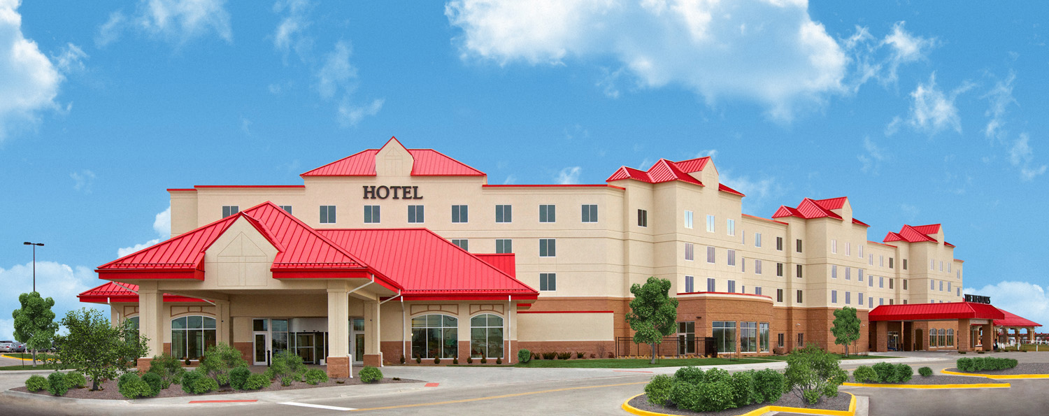 Outside view of the Prairie Meadows Resort and Casino in Altoona, IA