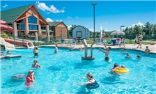 Outside pool at the Three Bears Resort in Warren, WI