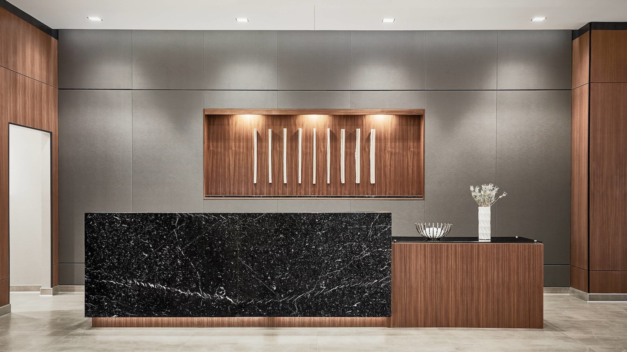Front desk area at the AC by Marriott in St. Louis Park, MN