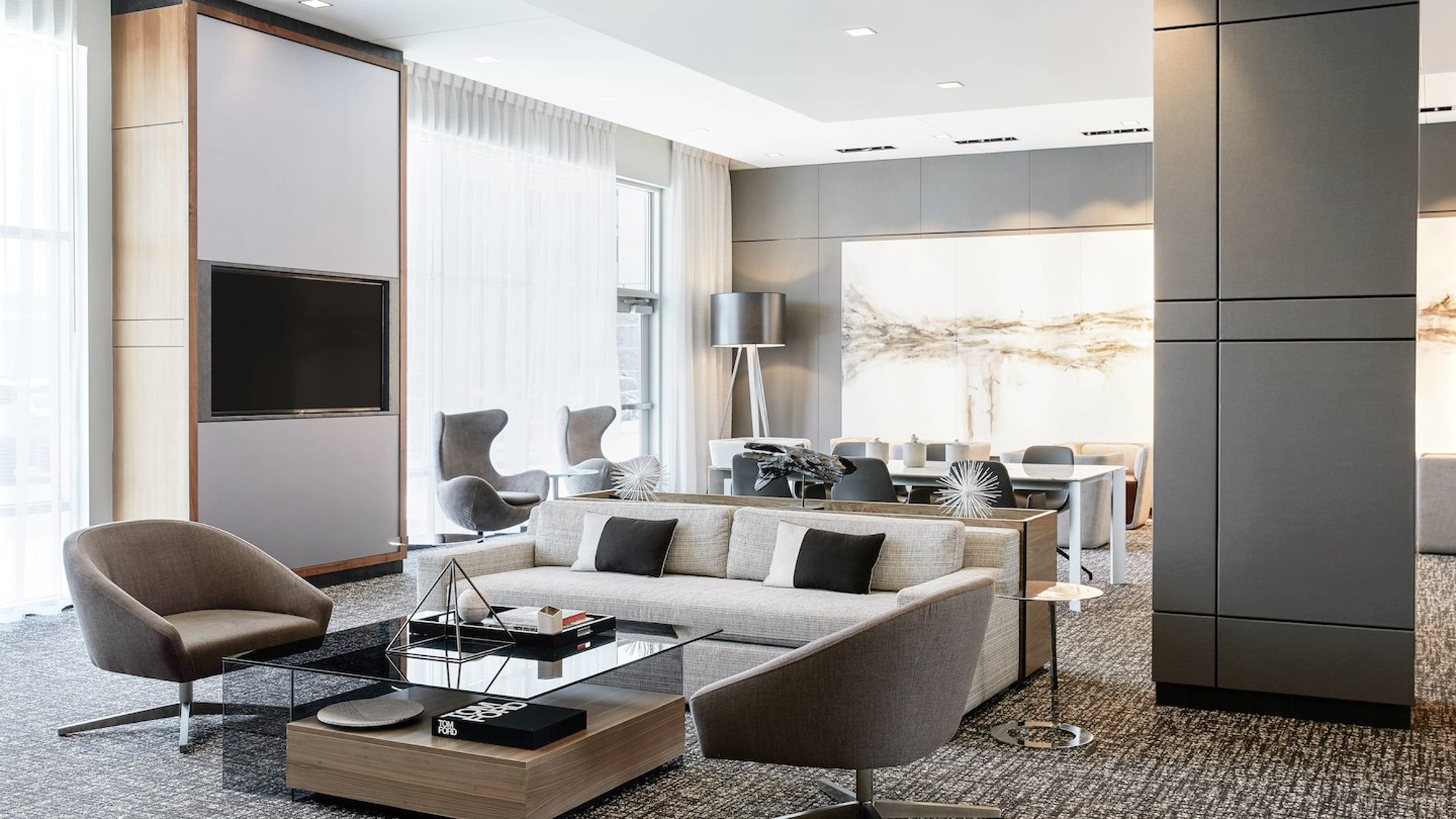 Seating area in the AC by Marriott in St. Louis Park, MN