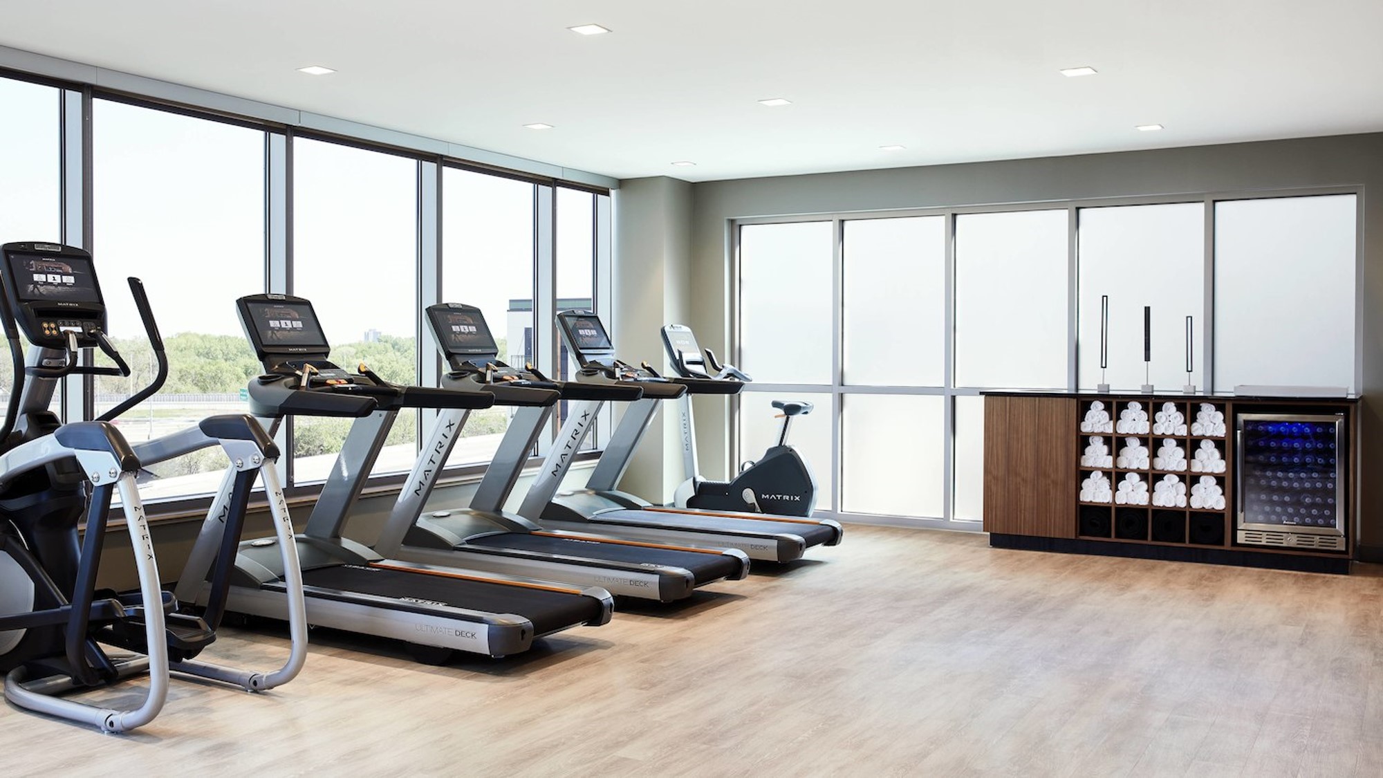 Fitness center in the AC by Marriott in St. Louis Park, MN