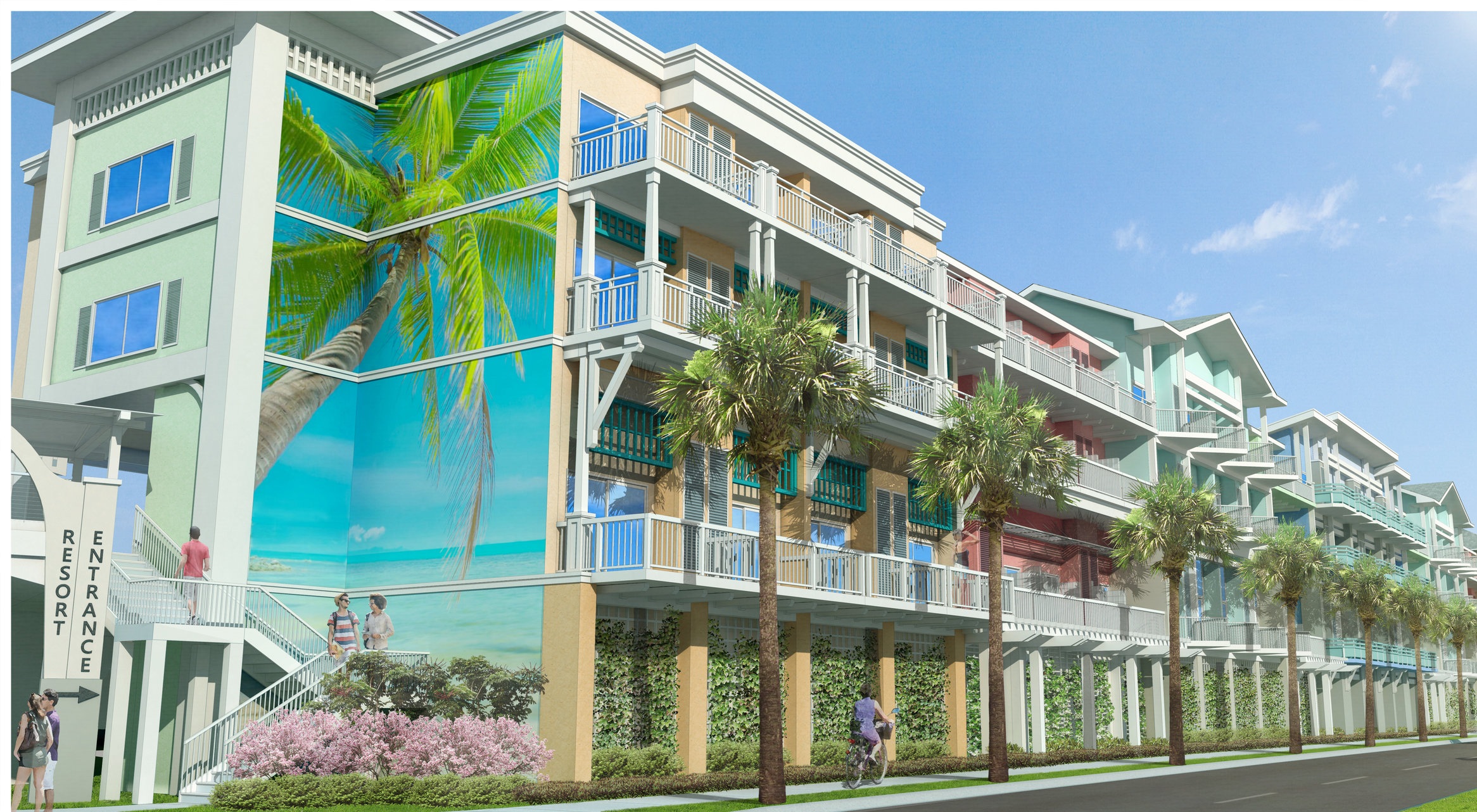 Outside view of the Margaritaville Resort in Fort Myers Beach, FL