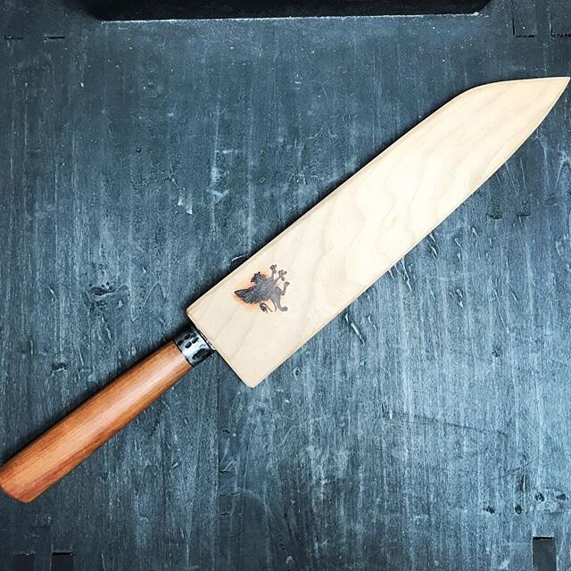 10&rdquo; slicer with stabilized cherry handle and cherry sheath. I know some cooks who use slicers for just about everything. With that in mind I make these slicers taller than normal so that they are more useful for all kinds of cutting. 10&rdquo; 