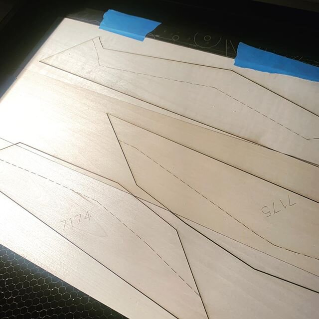 Basswood cuts on the laser for a local architect.