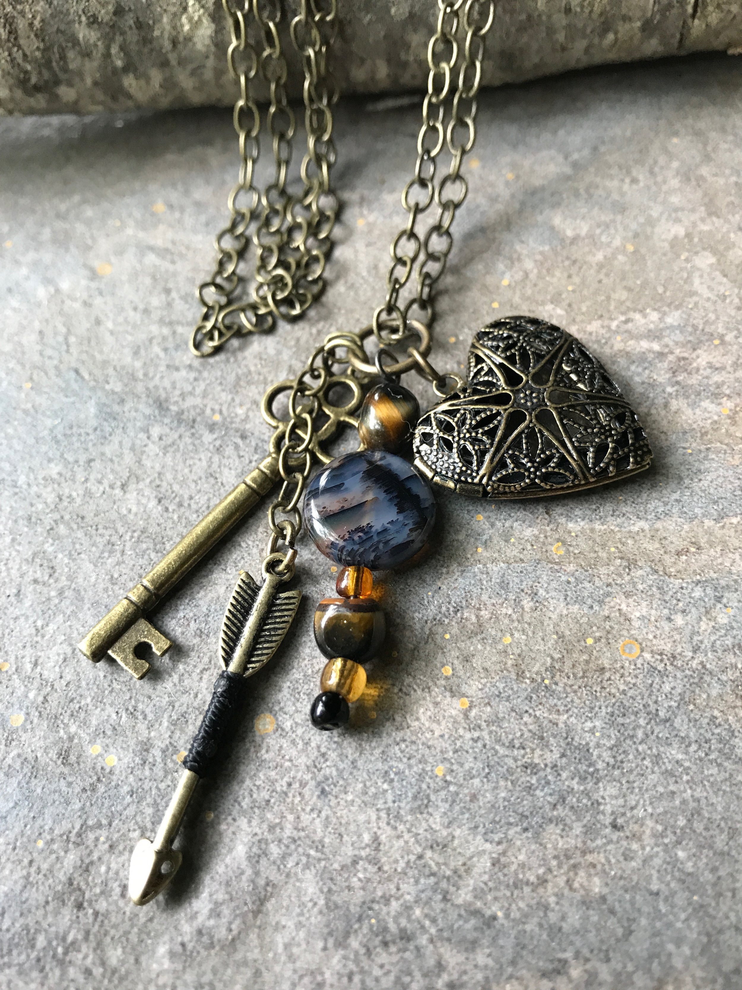 NEW Long Chain with Heart accent