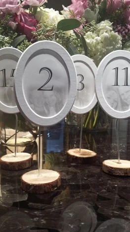 Custom Table Numbers, by Meg Glasgow