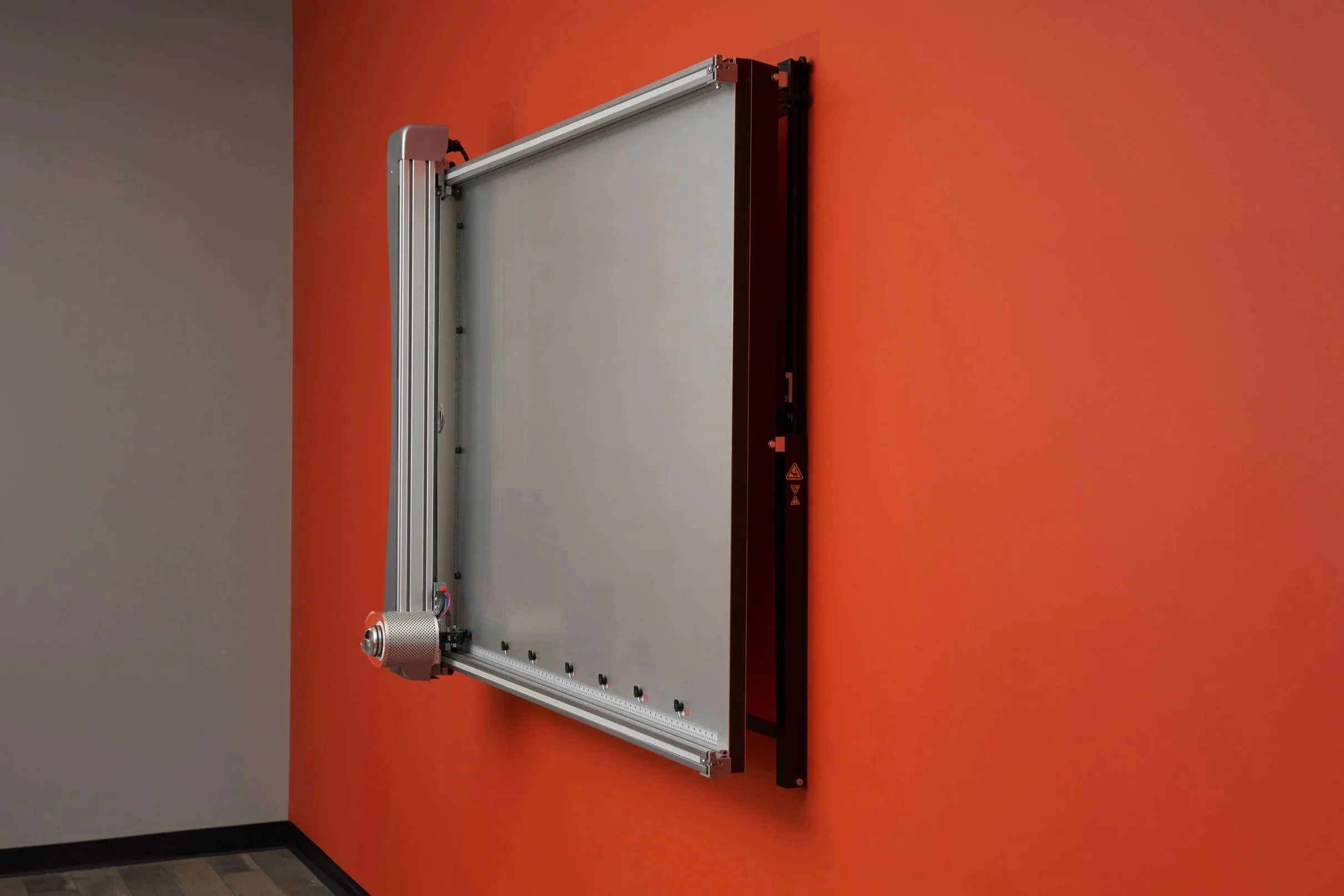 Z1 on Retractable Wall Mount - Rectracted