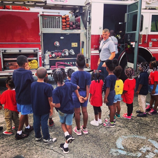 Today we received a visit from the Riviera Beach F.D.!!