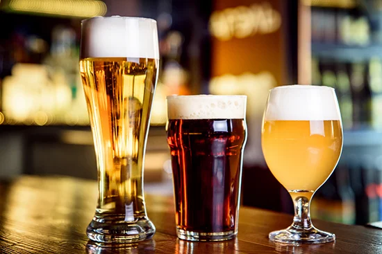 The beer clarity can vary depending on the desired outcome of the brewmaster.