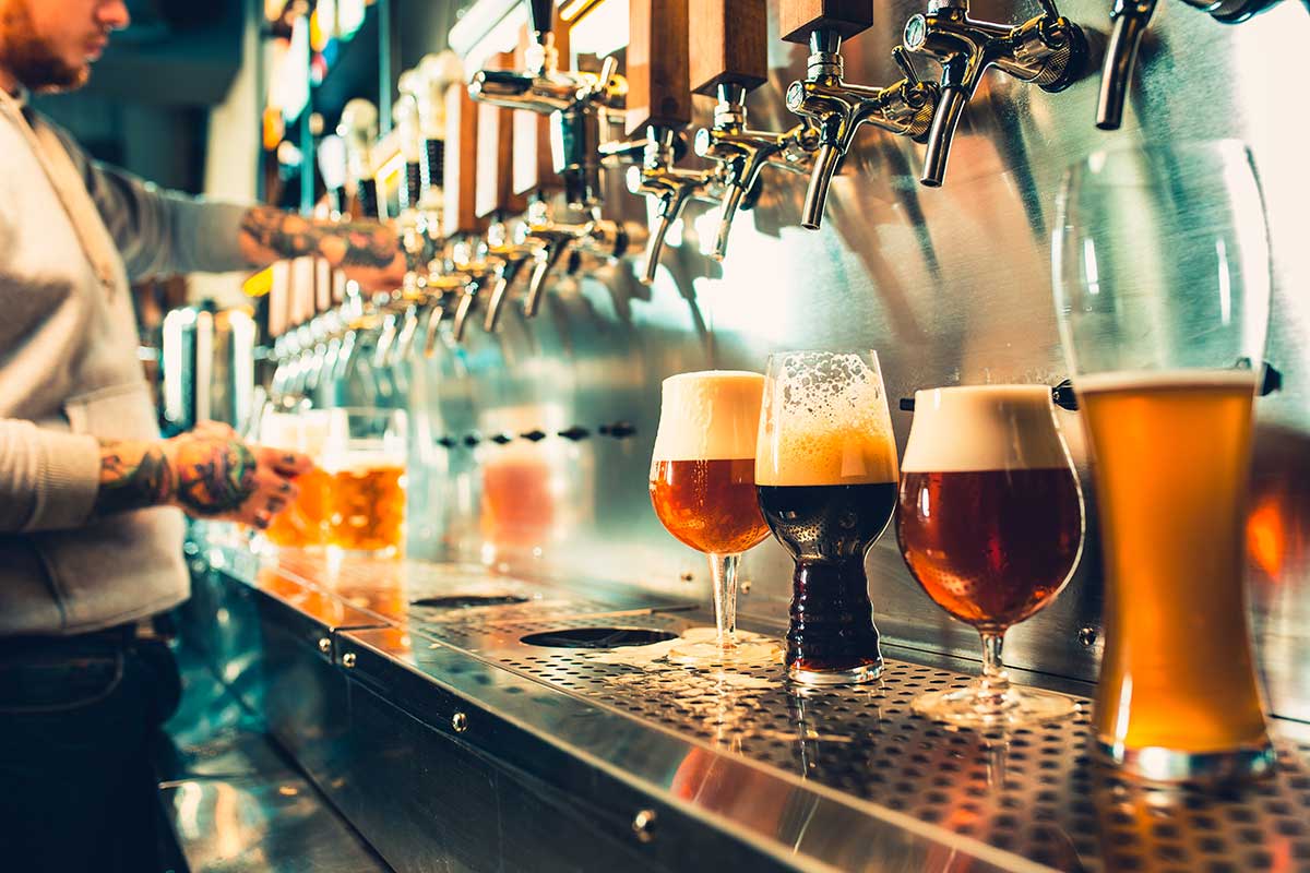 Clean beer on tap