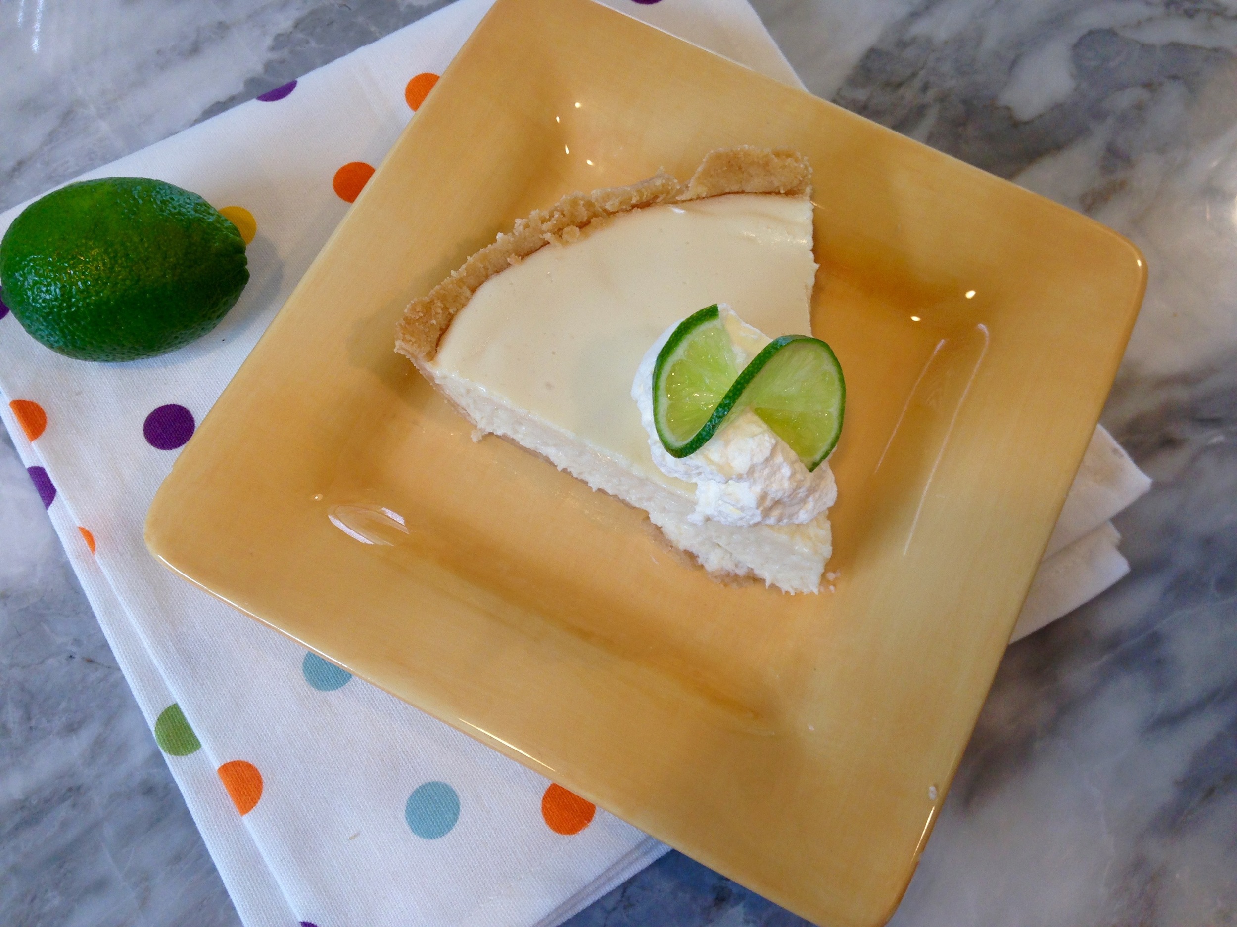 It's Girl Scout Cookie time again! The delicious season is kicking off with a recipe contest, so I thought I would make my favorite dessert with twist. Key Lime Pie.