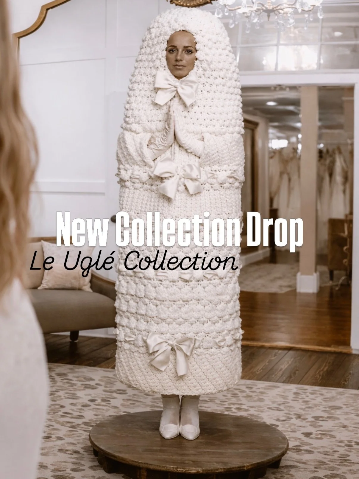 We have a temporary collection in the shop for a very very limited time! From now until 12:01 AM April 2nd we will be offering these unique wedding gowns by Le Ugl&eacute;. Crafted by blind artisan designers in Baja California, each gown takes around