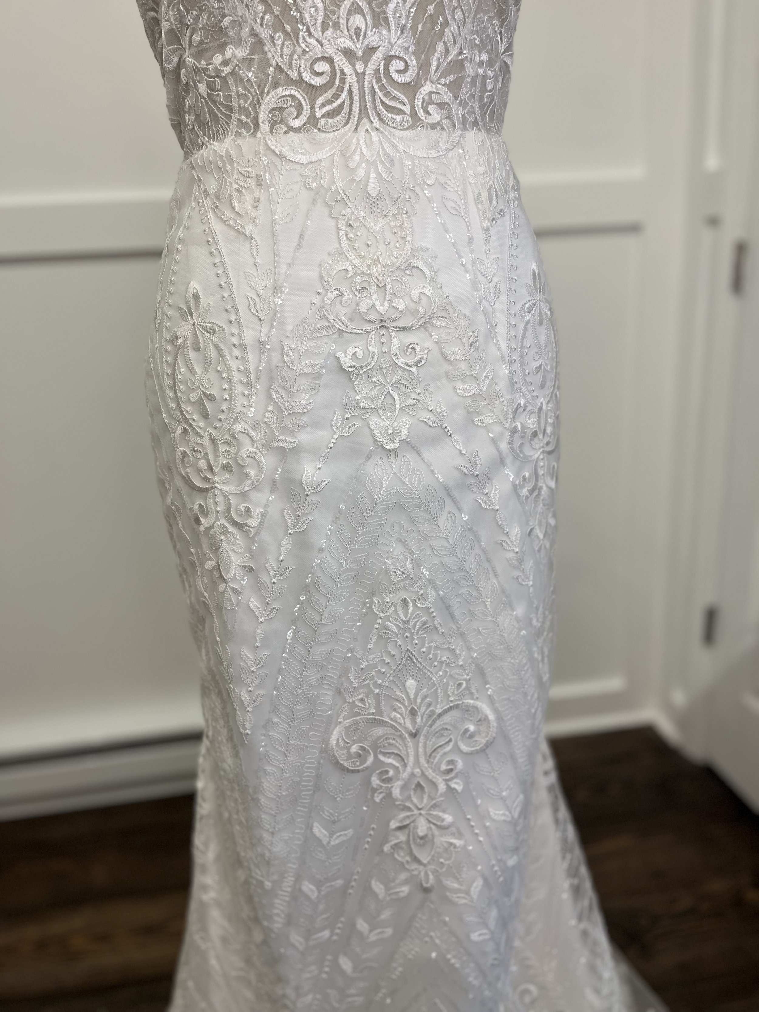 Lis Simon Morgan Wedding Gown Lace Detail