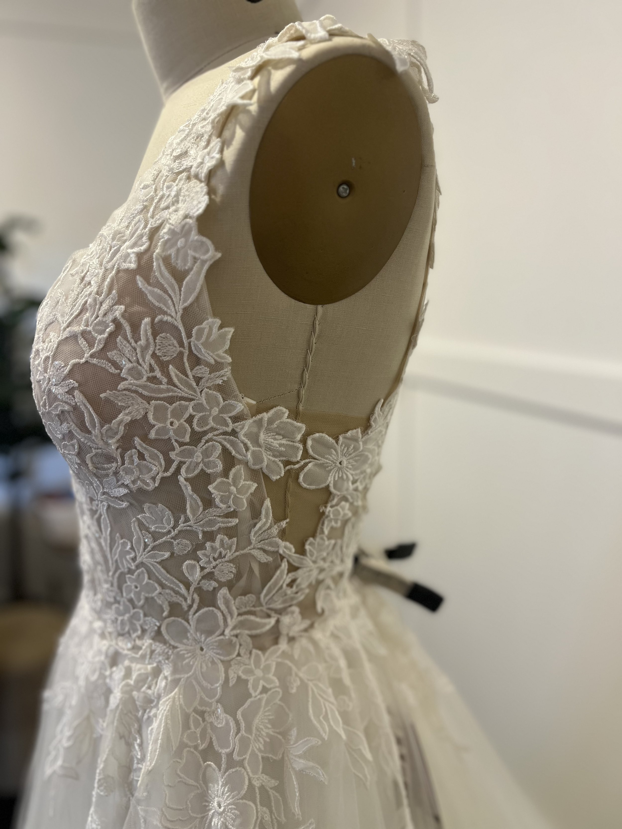 Lillian West 66306 Wedding Gown Side Bodice Detail
