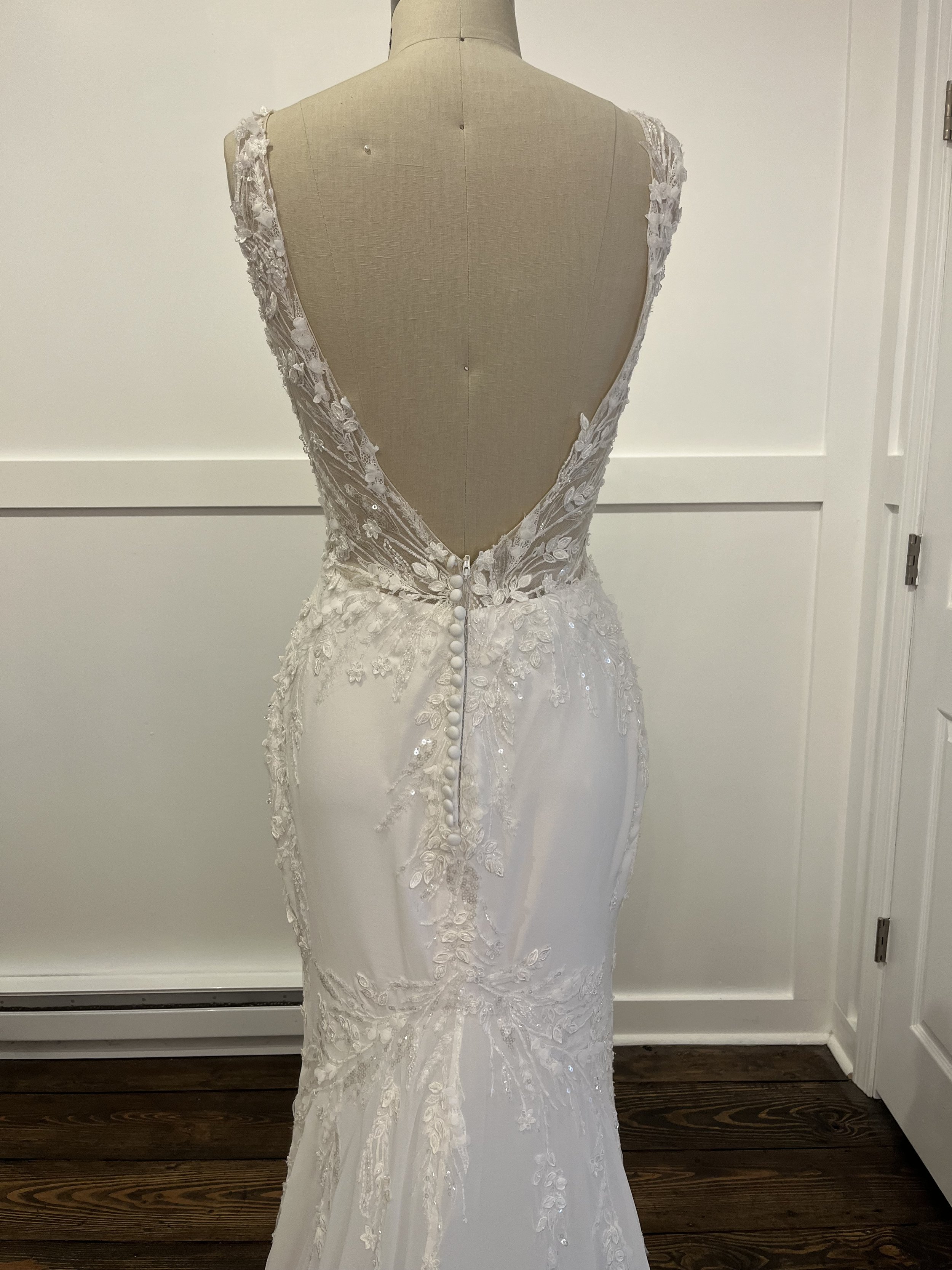 Lillian West Style 66265 Wedding Gown Back
