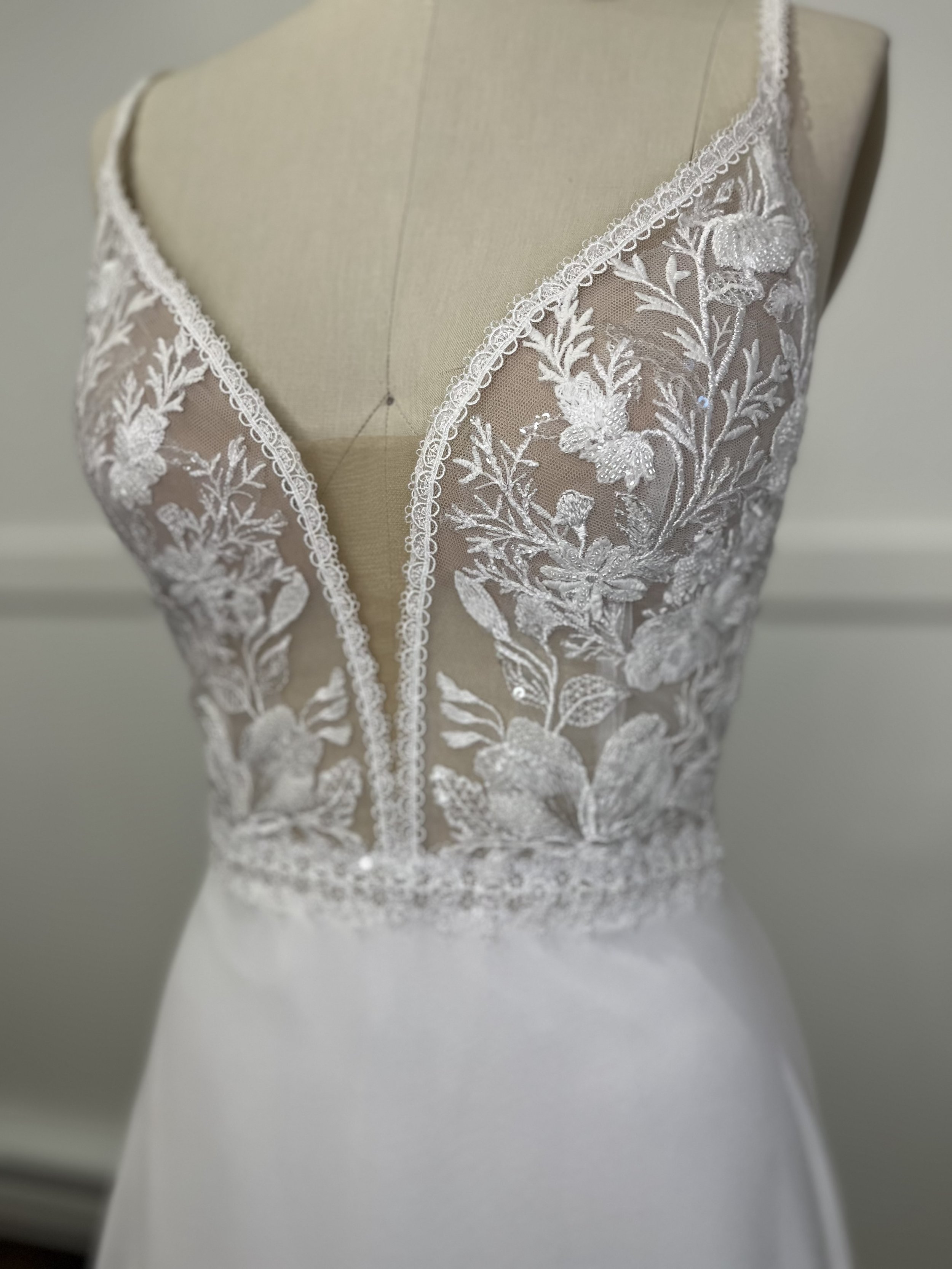 Lillian West Style 66286 Wedding Gown Bodice Detail