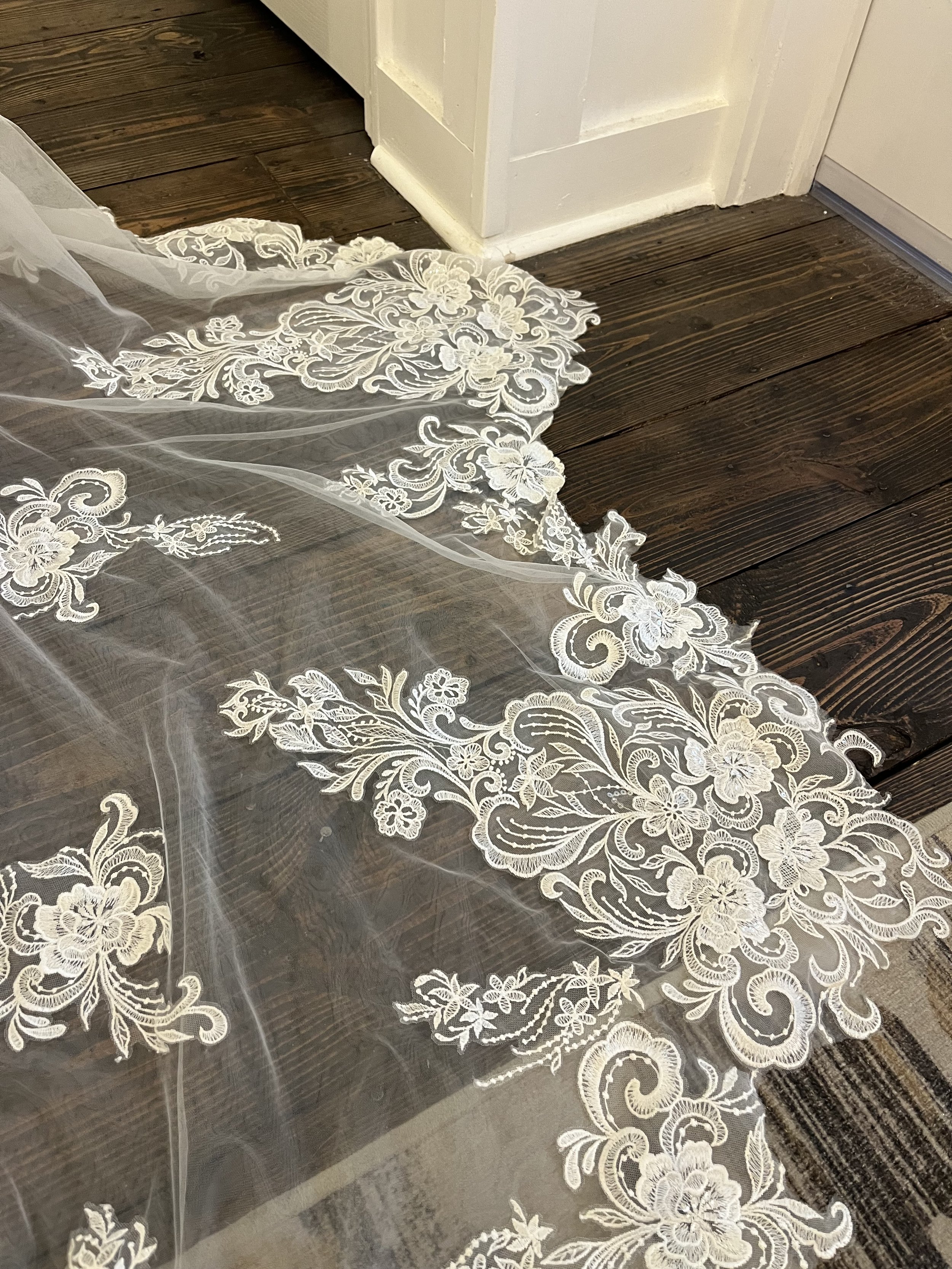 Madi Lane Savina Wedding Gown Train Detail
