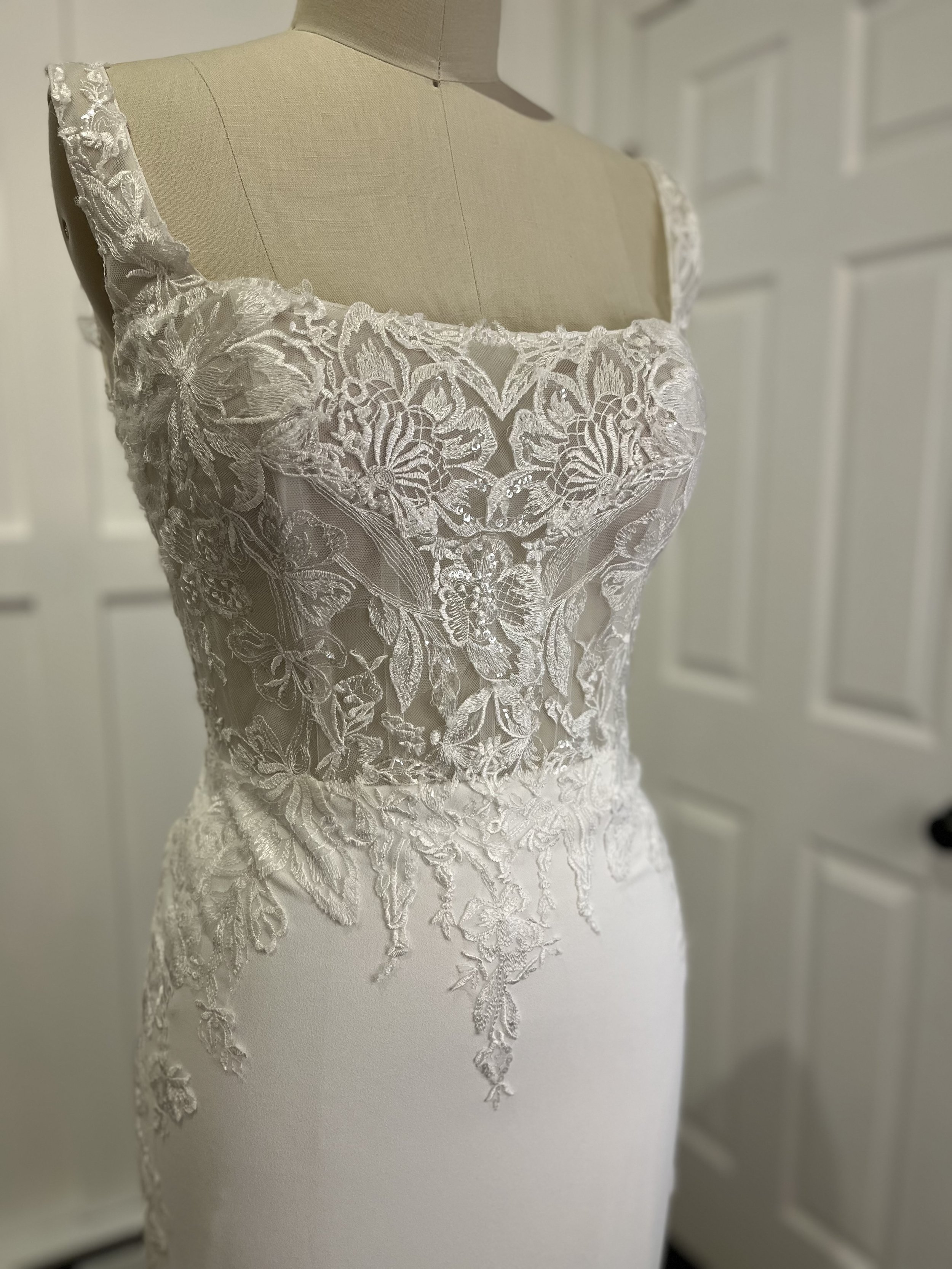 Lillian West Style 66253 Wedding Gown Bodice Detail