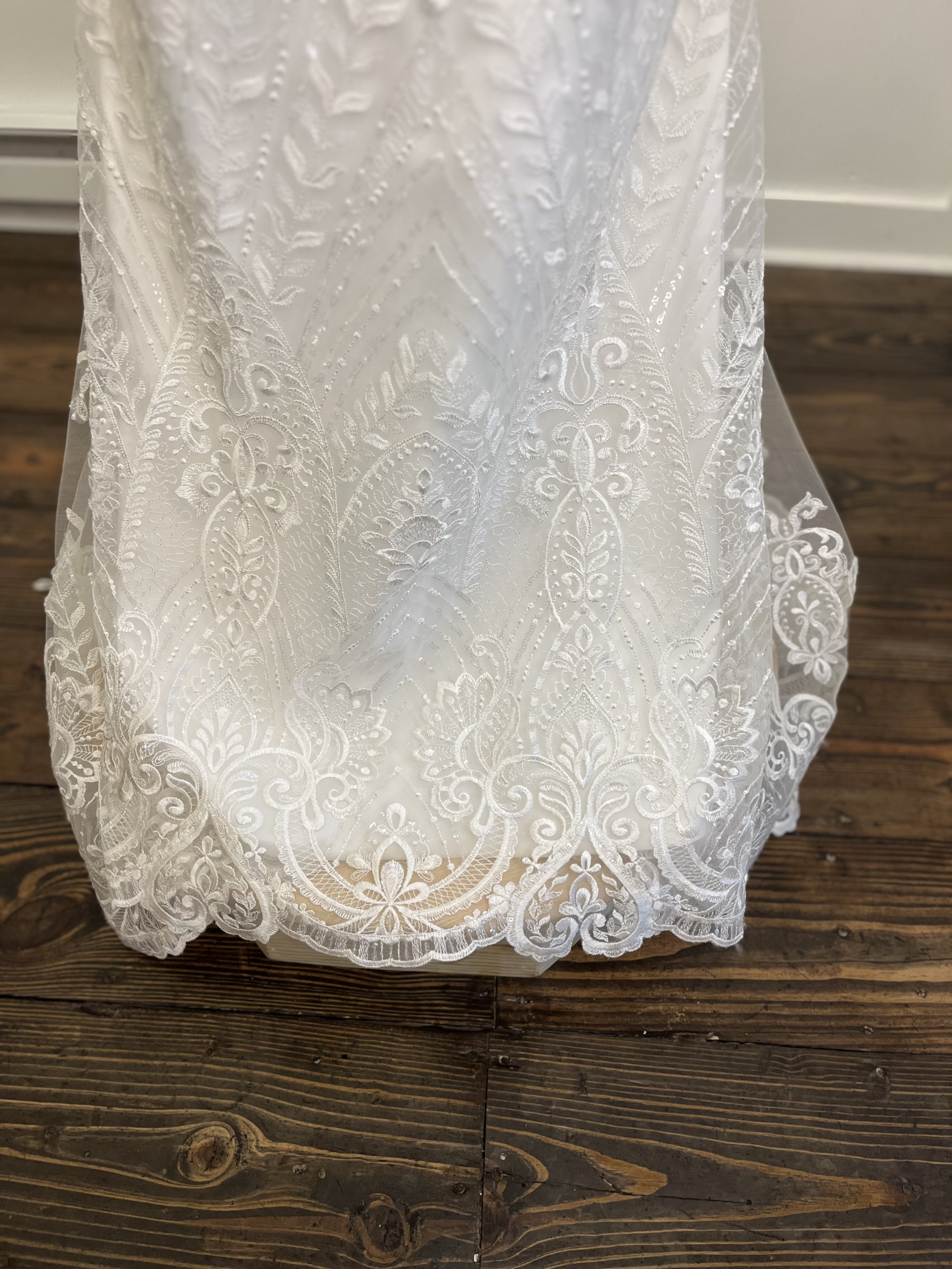 Lis Simon Morgan Wedding Gown Hem Detail