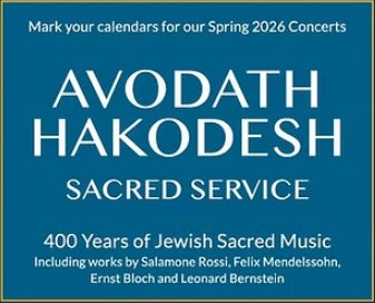 Avodath Hakodesh: 400 Years of Jewish Sacred Music with Vermont Choral Union