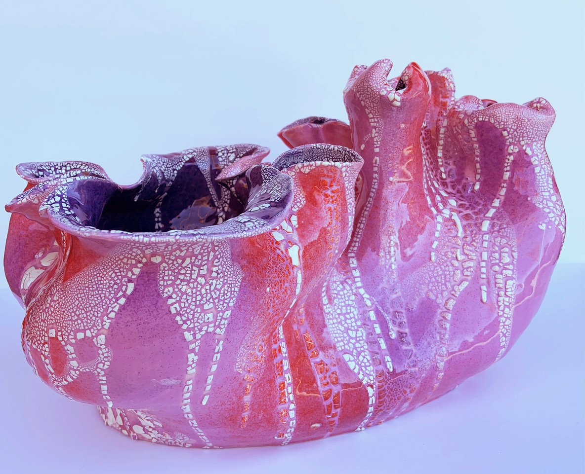 Nautilus of Desire, 2022, 21.5 x 14 x 12 inches, glazed ceramic