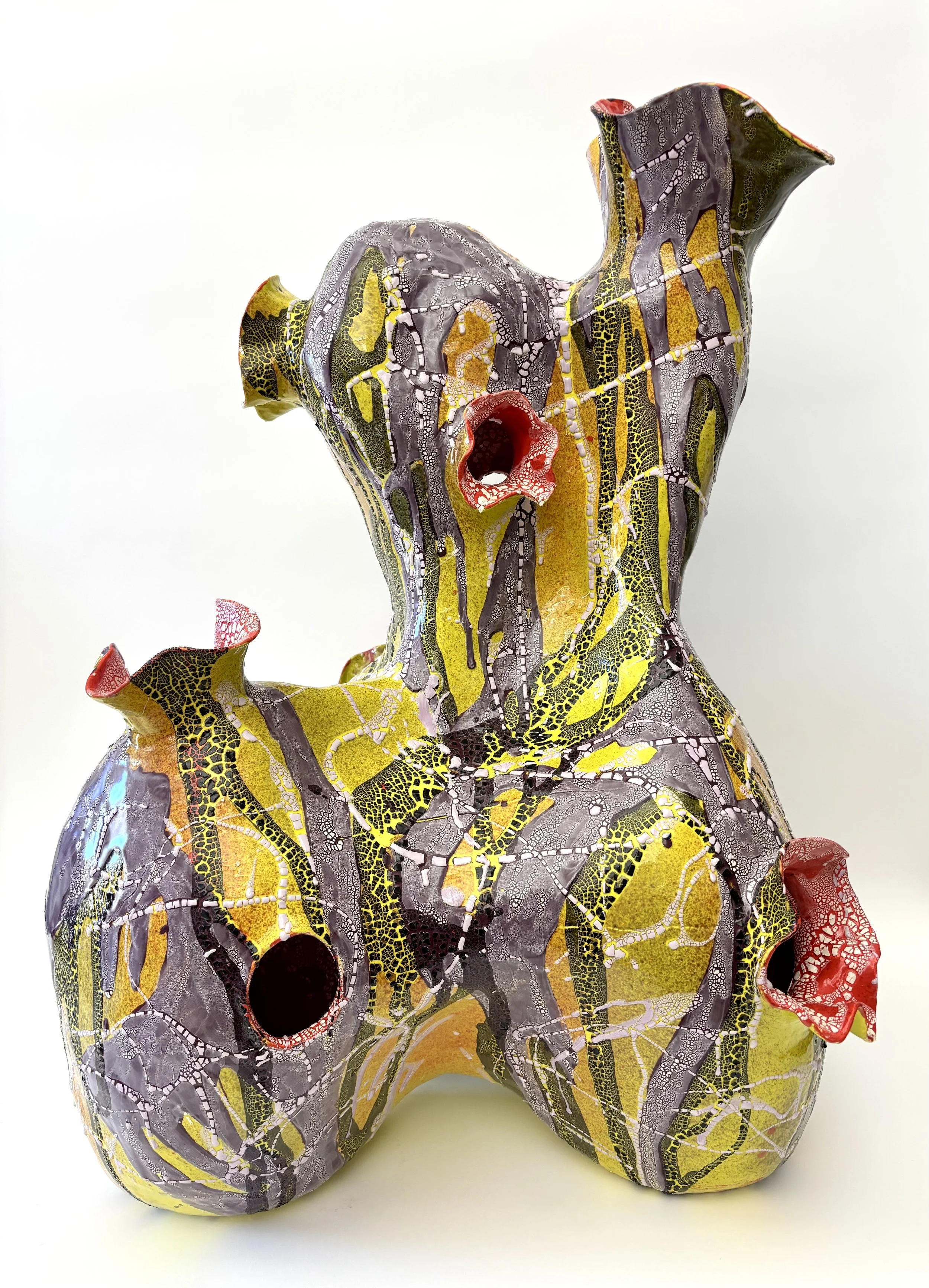 Wild at Heart, 2025, 32H x 22 x 22, ceramic
