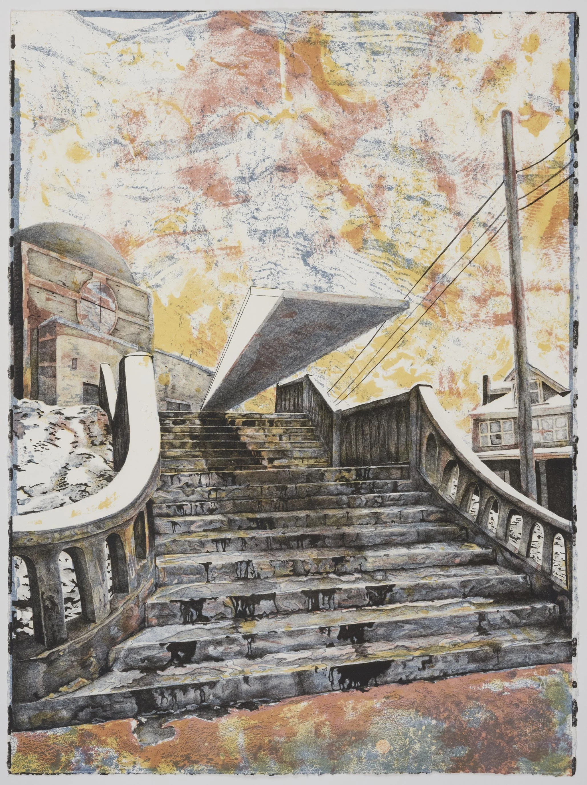   "Dive In"   22 × 30 in. Lithograph, 2020 