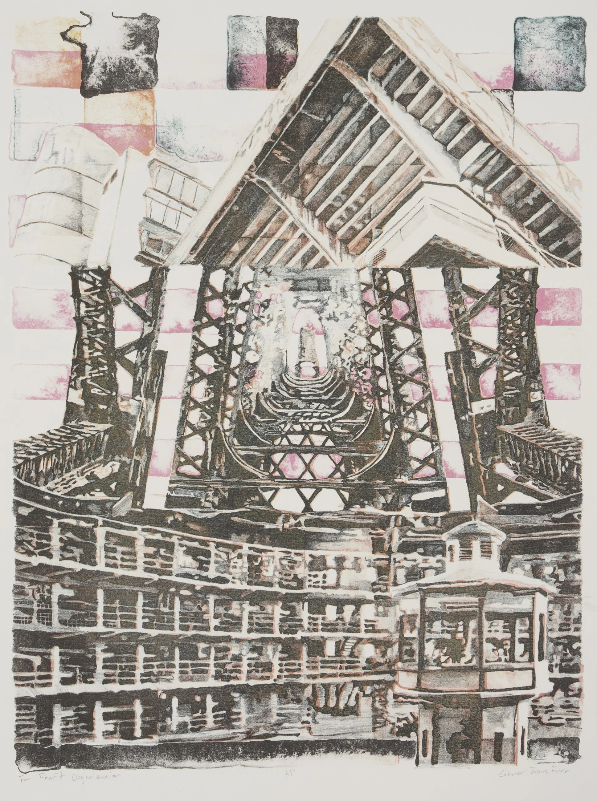   "Fear Profit Org"   14 × 20 in. Lithograph, 2021   