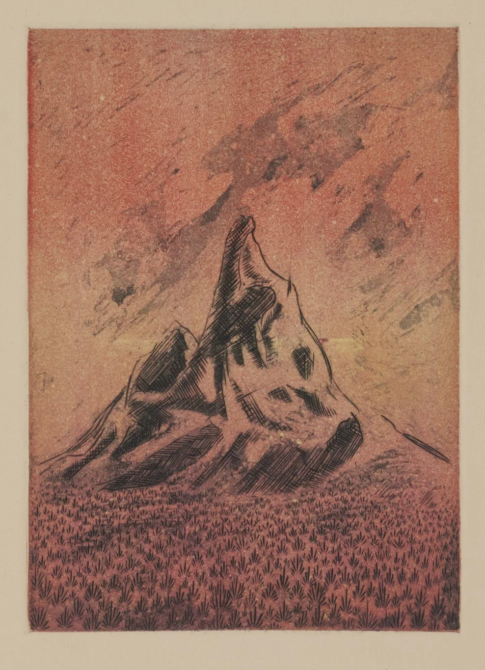   "Best Intent"   5 × 7 in. Etching and Engraving, 2014 