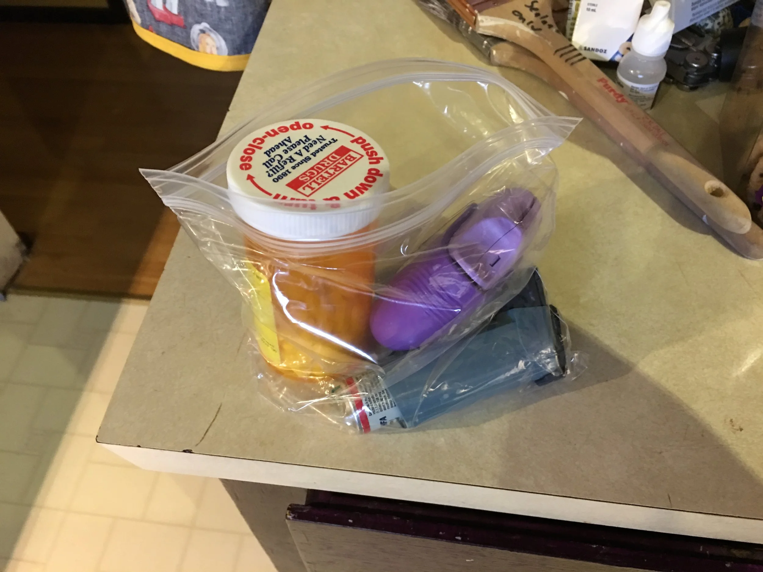 This bag is only so small because we had already done a major culling a few months prior.