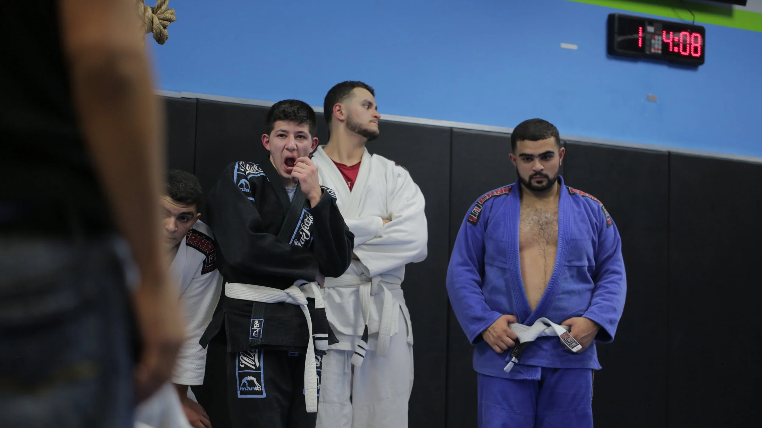 White belts get a good idea of what competition is like before they have to step on the real competition floor. Good experience! 