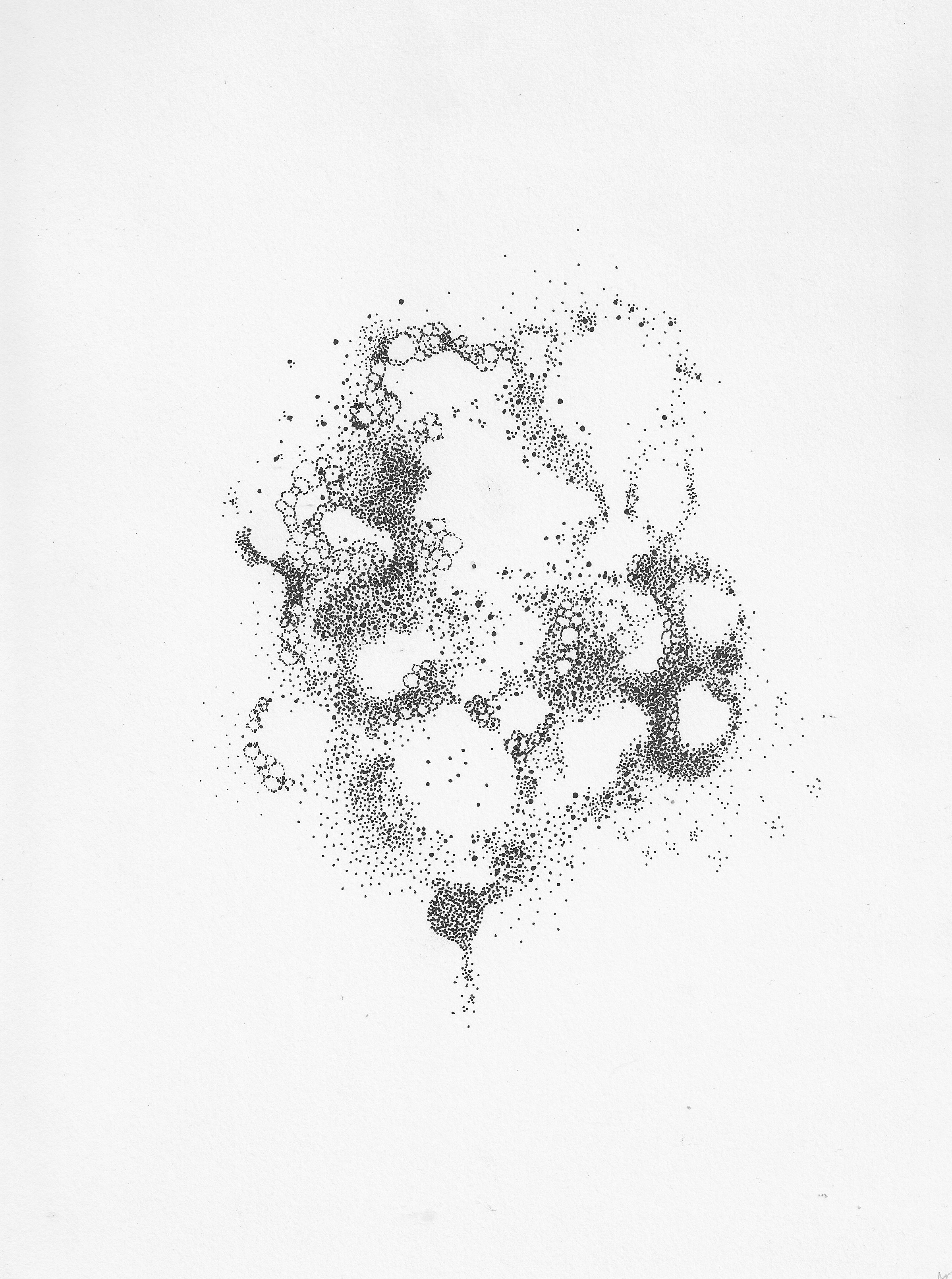  untitled (dot3), ink on paper, 8 x 10 in. 