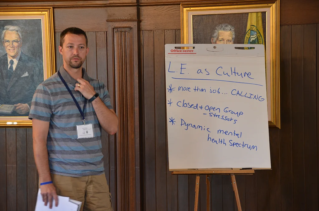 Rev. Joe Seifert, Pastor of St. Paul Lutheran Church, Cheney, Kansas debriefing Law Enforcement as Culture_LORES.jpg